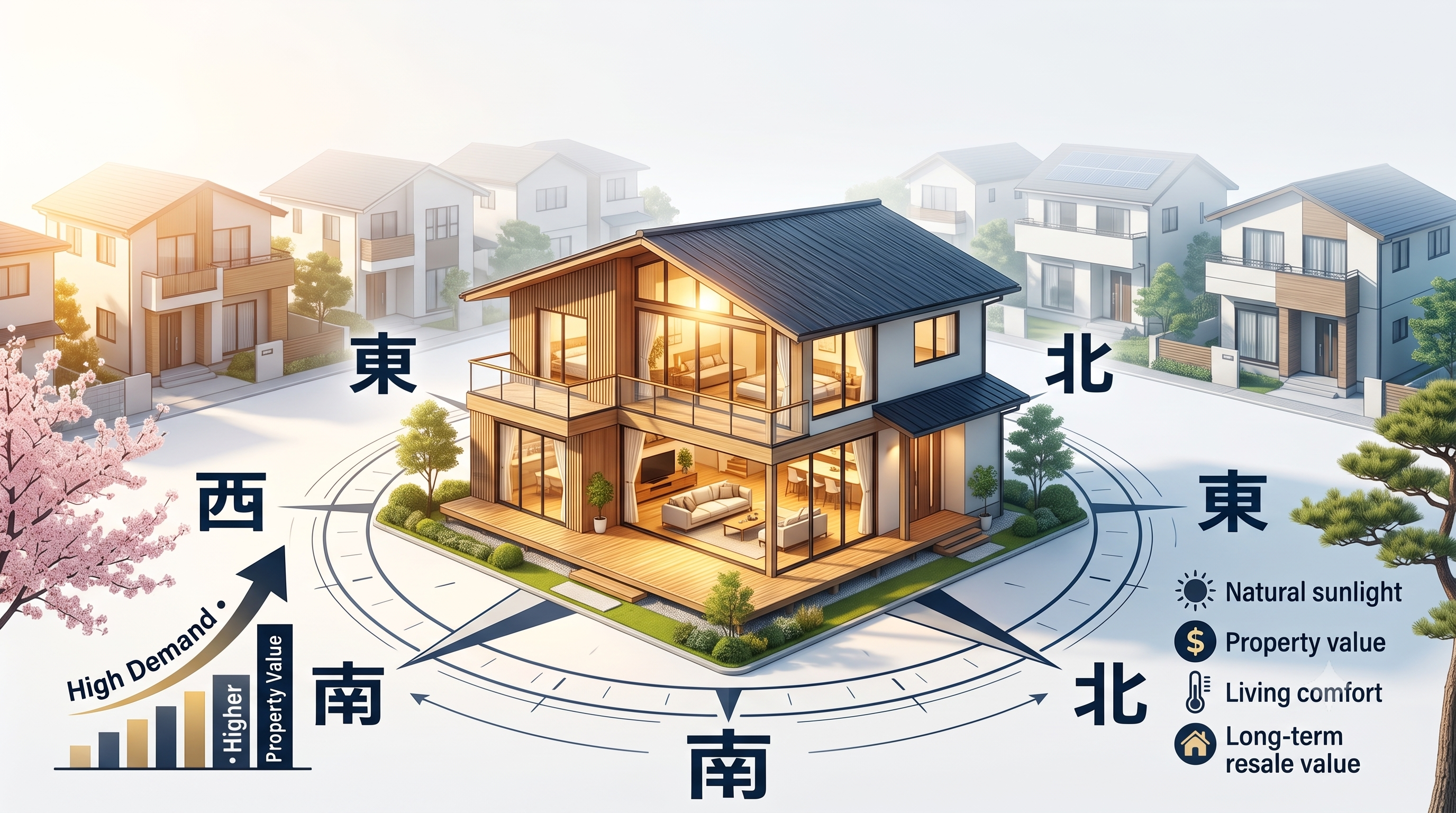 Nhà Hướng Nào Tốt Nhất Tại Nhật? Vì Sao Hướng Nam Luôn Đắt Nhất